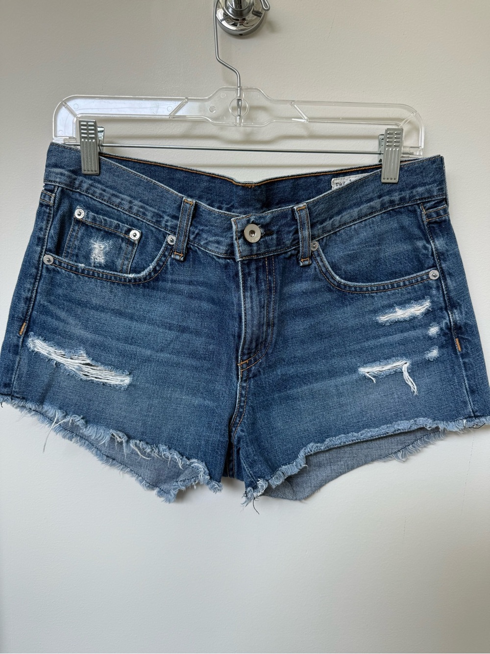 Rag & Bone Women's Distressed Denim Shorts - Blue